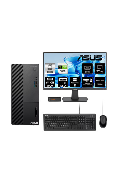 ASUS ExpertCenter D500ME i7 13700 64GB 1TB SSD RTX3050/6GB W11H Masaüstü Bilg...