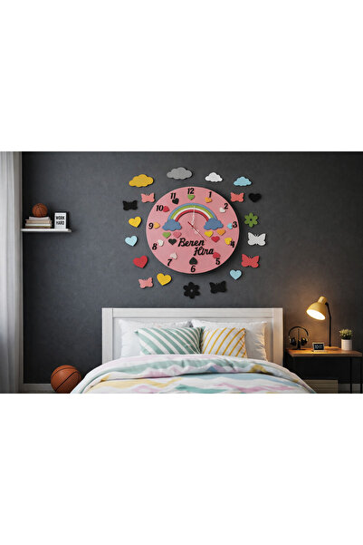 Generic Brand Young Girl's Room Wall Clock and Combinations No20021