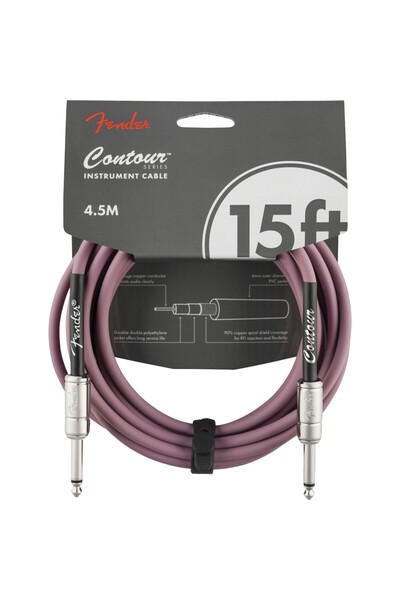 FENDER سلسلة كونتور 4.5 متر. كابل جيتار بلون بورجوندي ميست، كابل آلات موسيقية