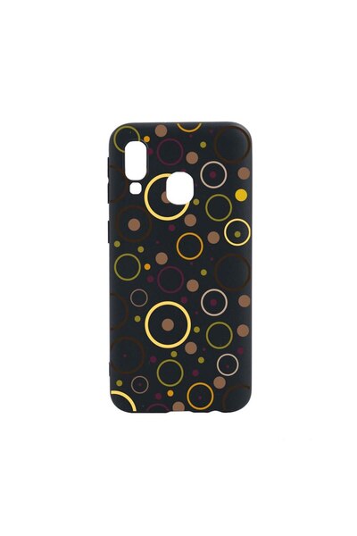 bestcase Θήκη σιλικόνης συμβατή με Samsung Galaxy A40, Σχέδιο κύκλων, ανθεκτι...