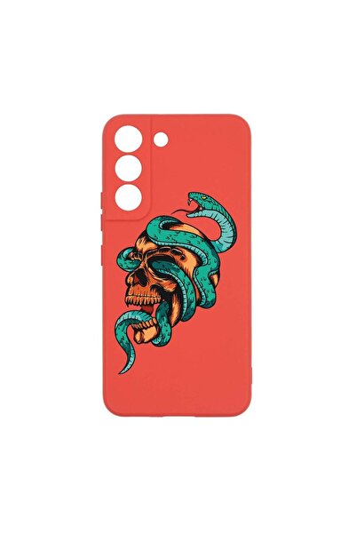 bestcase Θήκη σιλικόνης, Συμβατή με Samsung Galaxy S22 Plus, Σχέδιο κρανίο, Α...