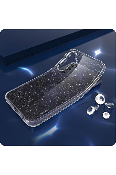 bestcase Θήκη για Samsung Galaxy A55, Λαμπερό Γκλίτερ, Διαφανής