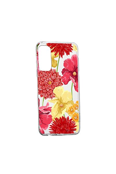 bestcase Θήκη Σιλικόνης με Λουλούδια Κόκκινα Κίτρινα, Συμβατή με Samsung Gala...