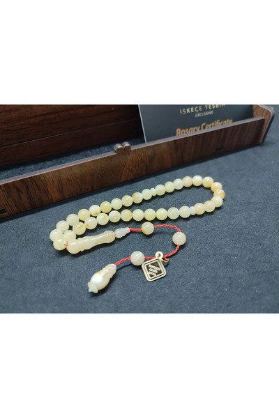 İskeçe Tesbih Ξύλινο Κουτί με Σχέδια Cemil Usta Esri 4 Δάχτυλα 5.20 Γρ. Ρωσικ...