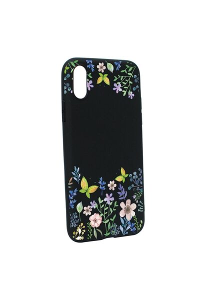 bestcase Θήκη σιλικόνης συμβατή με Apple iPhone XS Max, Πεταλούδες και λουλού...