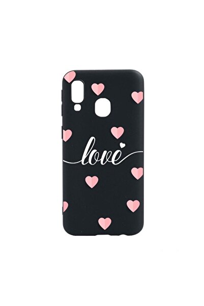bestcase Θήκη σιλικόνης συμβατή με Samsung Galaxy A40, Σχέδιο Καρδιές που πετ...