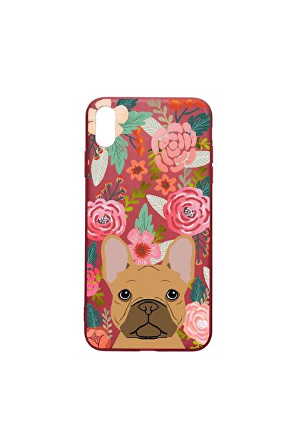 bestcase Θήκη σιλικόνης, Συμβατή με Apple iPhone XR, Σχέδιο σκύλος και λουλού...