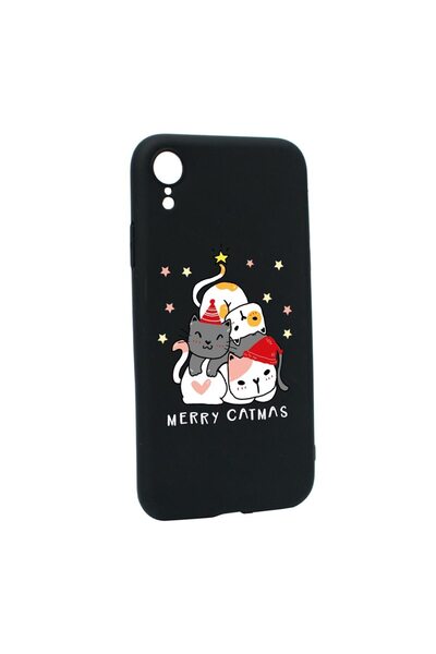bestcase Husa Silicon Compatibila Cu Apple iPhone XR, Merry Catmas, rezistent...