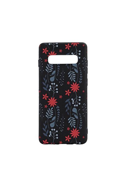 bestcase Θήκη σιλικόνης συμβατή με Samsung Galaxy S10, Σχέδιο λουλουδιών, ανθ...