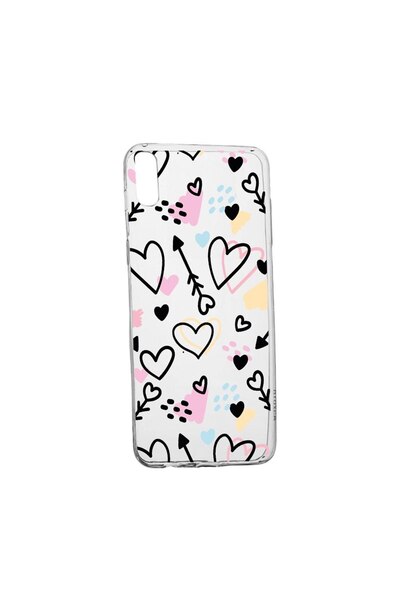 bestcase Θήκη σιλικόνης συμβατή με Apple iPhone XR, Σχέδιο με σύμβολα αγάπης,...