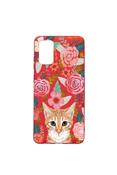 bestcase Θήκη σιλικόνης, Συμβατή με Samsung Galaxy M02s, Γάτα και Λουλούδια, ...