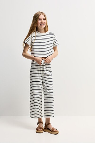 LEFTIES Kalın jarse culotte pantolon