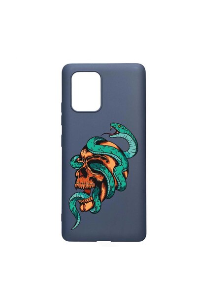 bestcase Θήκη σιλικόνης συμβατή με Samsung Galaxy M32 5G, Σχέδιο κρανίο, Ανθε...