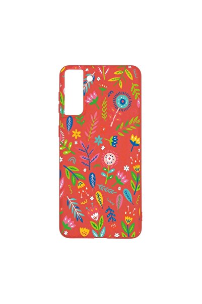 bestcase Θήκη σιλικόνης, Συμβατή με Samsung Galaxy S21 Plus, Χαρούμενα Λουλού...