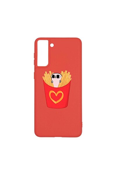 bestcase Θήκη σιλικόνης, Συμβατή με Samsung Galaxy S21 Plus, Λατρεύω τα τσιπς...