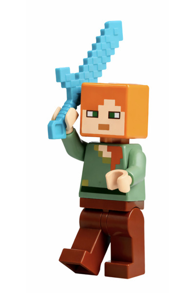 LEGO Minecraft - Alex ve Mavi kılıcı Orijinal Minifigür