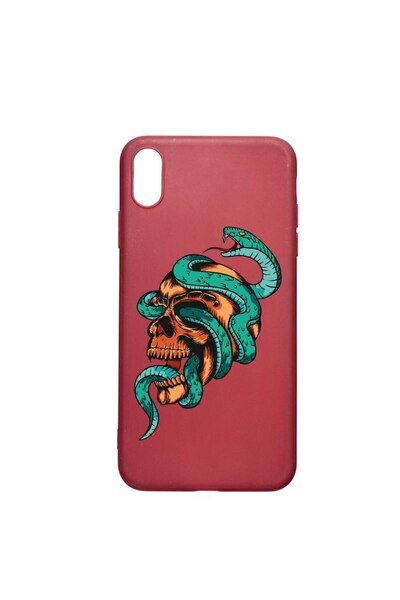 bestcase Θήκη σιλικόνης, Συμβατή με Apple iPhone XR, Σχέδιο κρανίο, Ανθεκτική...