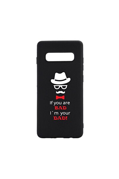 bestcase Θήκη σιλικόνης συμβατή με Samsung Galaxy S10 Plus, Bad Dad, ανθεκτικ...