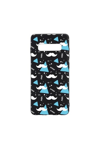 bestcase Θήκη σιλικόνης συμβατή με Samsung Galaxy S10 Plus, Σχέδιο μουστάκι, ...