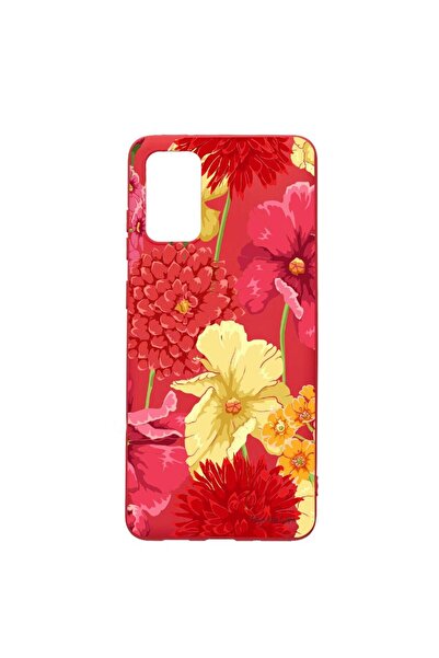 bestcase Θήκη σιλικόνης, Συμβατή με Samsung Galaxy M02s, Κόκκινα κίτρινα λουλ...