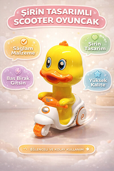 cayenna Sevimli Tasarımlı Bas-Bırak Scooter Oyuncak – Çocuklar İçin Eğlenceli...