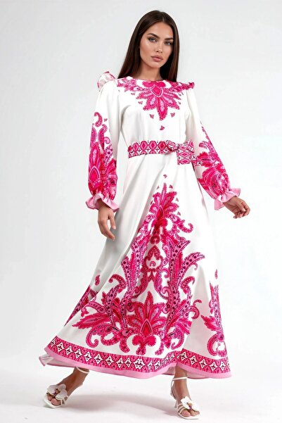 Hiccup Φόρεμα μάξι με λεπτομέρεια βολάν και σχέδιο Paisley της MSN