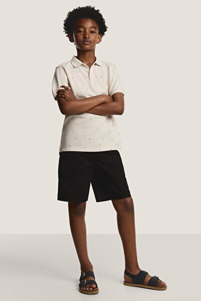 LEFTIES Desenli polo yaka t-shirt