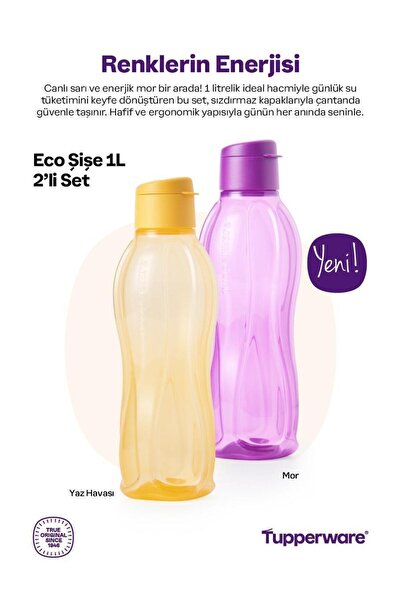 Tupperware Eko Şişe 1 Litre 2 li Set