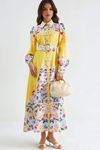 Hiccup Φλοράλ μάξι φόρεμα με κουμπιά MSN