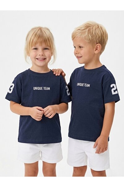 Enie Unisex 100% βαμβακερό μπλουζάκι με στάμπα ανθρακί, κοντομάνικο με λαιμόκ...