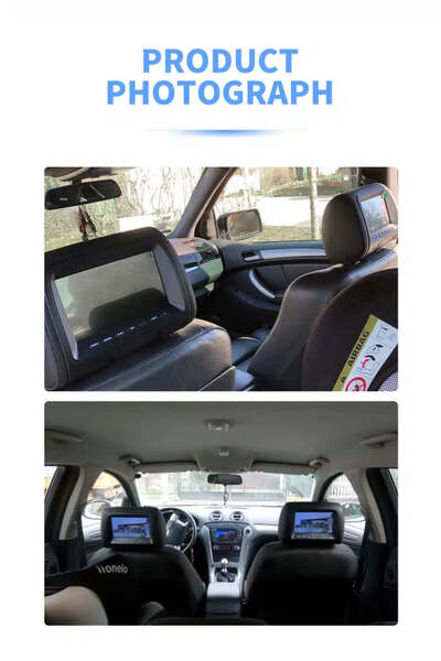 OEM Σετ 2 οθονών αυτοκινήτου για προσκέφαλα 7 ιντσών – Αναπαραγωγέας MP5, Οθό...