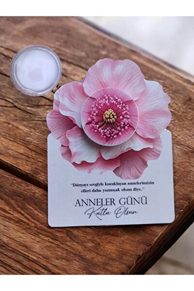 Masalsı Concept Anneler Günü Hediyesi 10 Adet Jelatinli Çiçek Kartlı Krem Ann...