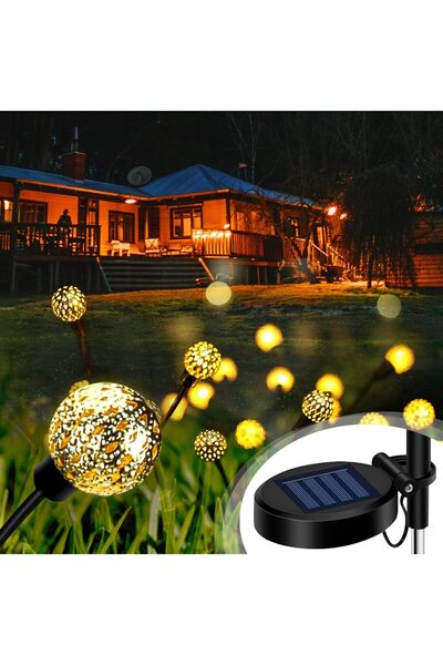 OEM Σετ 2 Διακοσμητικών Ηλιακών Φωτιστικών LED Κήπου - 6 Λαμπτήρες ανά Τεμάχι...