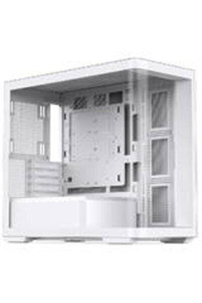 jonsbo Carcasa PC D300 Midi-Tower, 270 Grad, Tempered Glass - weiß