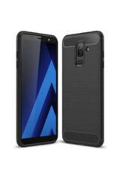 Techsuit Samsung Galaxy A6 Plus 2018 Case - Carbon Silicone - Black