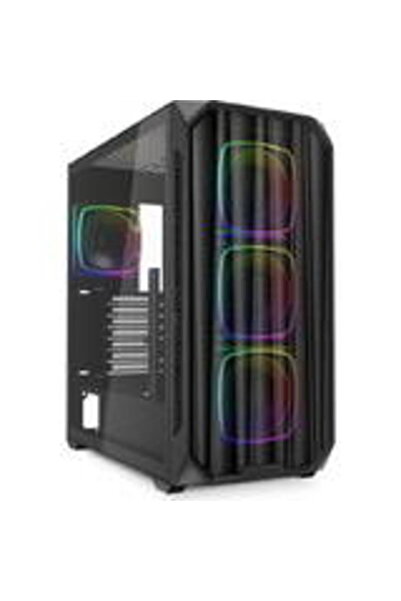 SHARKOON Компютърна кутия AK5M RGB, тип  "тауър " (черна, със закалено стъкло)