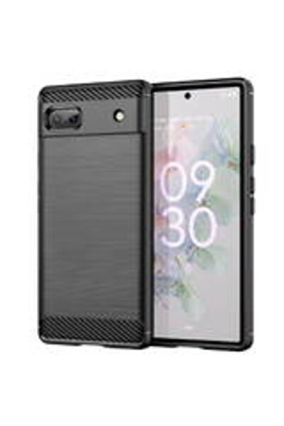 Techsuit Калъф за Google Pixel 6a - Карбонов силикон - Черен