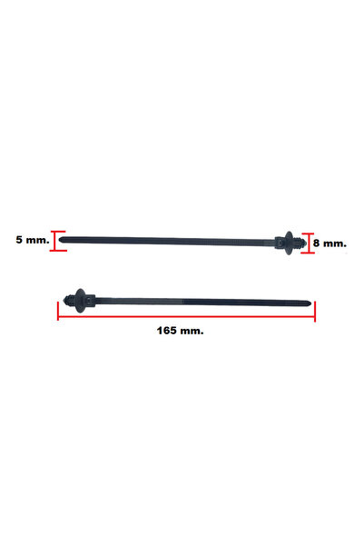 Gutsy CIRT KELEPÇE DÜBELLİ VE KLİPSLİ SİYAH 16.5 CM X 5 MM | 10 ADET PAKET | ...