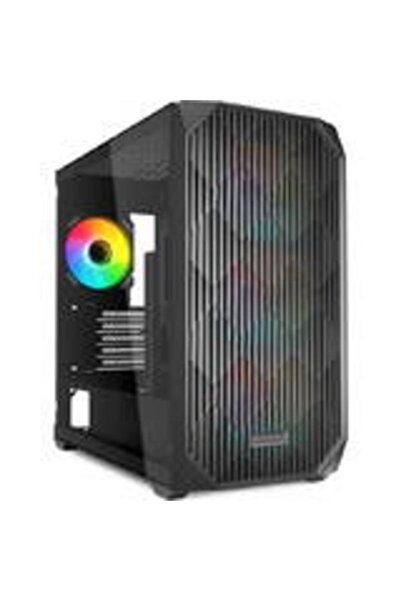SHARKOON Компютърна кутия MK3 RGB, тип  "туър " (черна, със закалено стъкло)
