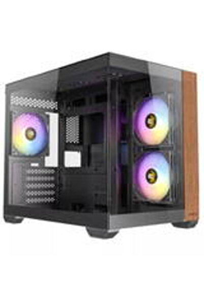 ANTEC Κουτί υπολογιστή CX600M Wood PC, Mini-Tower, Micro-ATX, Σκληρυμένο Γυαλ...