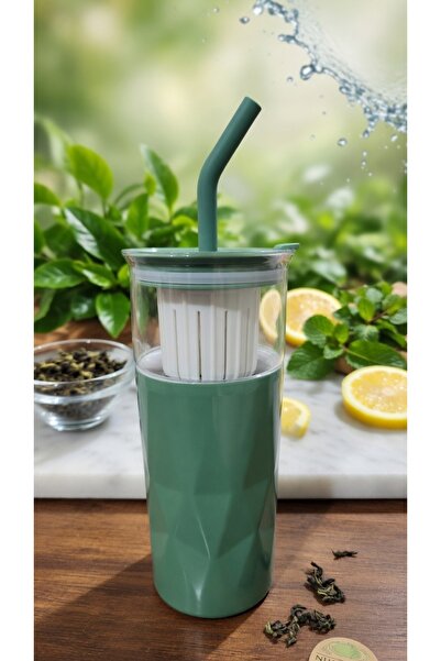 Cambu 5’i 1 Yerde Pipetli Mug Termos Suluk Detoks İçecek Sıcak ve Soğuk İçece...