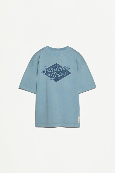 LEFTIES Soluk efektli desenli t-shirt