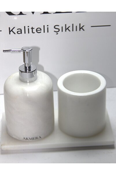 AKMERA Home Standlı 2’li Mermer Banyo Seti