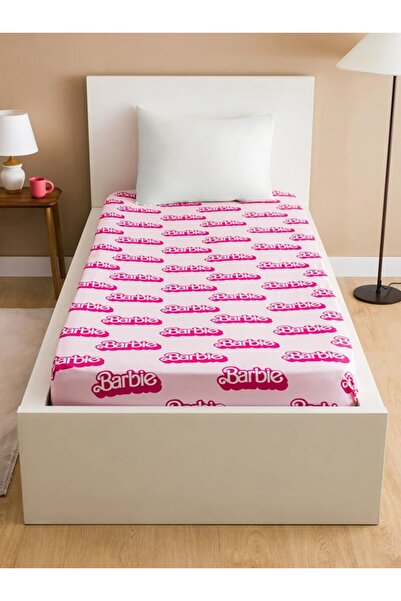 LC Waikiki LCW HOME Pembe Barbie Baskılı Tek Kişilik Dokuma Lastikli Çarşaf