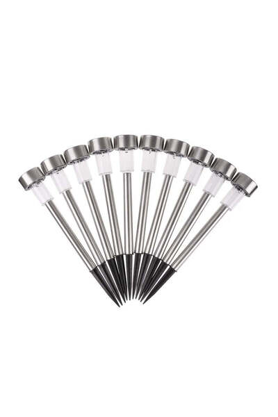 OEM Σετ 10 Ηλιακών Φωτιστικών LED Κήπου - Θερμό Λευκό Φωτισμός Εξωτερικού Χώρ...