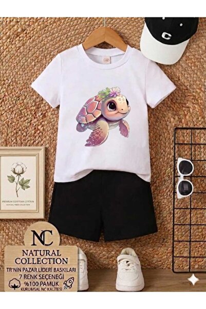 Nice Clothes LETNJA DEČJA MAJICA I KRATKE PANTALONE UNISEKS (S MOTIVOM KORNJAČE)