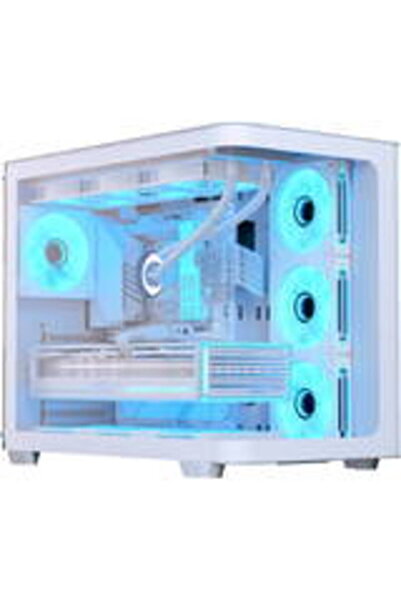 AEROCOOL Κάρκασα PC Midi P500C-G-WT-V1 o.N. Πλήρες σκληρυμένο γυαλί (Λευκό)