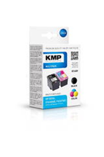 KMP Комплект мастилени касети за принтер, KMP, За HP 302 XL, Многоцветен