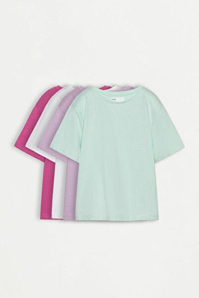 LEFTIES 4'lü düz t-shirt paketi