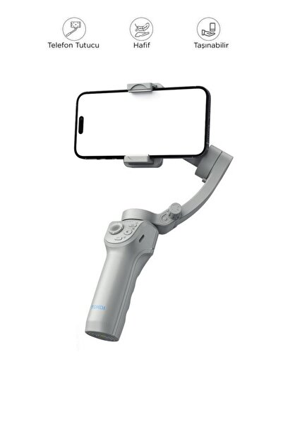 Başkenttekno Tripod Gimbal Özellikli Çok Amaçlı Selfie Çubuğu M01 Gri
